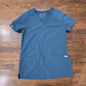 FIGS Women's Technical Collection V-neck Scrub Top, XXS, Green